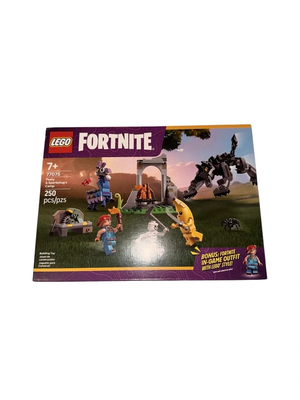 LEGO Fortnite Peely & Sparkplug’s  Camp Playset - NIB